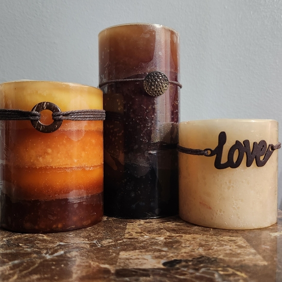 Set of 3 candles - Picture 1 of 5
